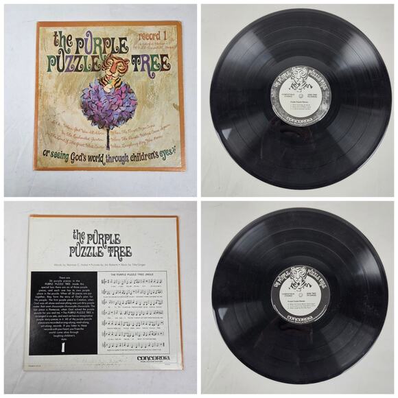 The Purple Puzzle Tree Record Album Set of 6 Seeing God Through Childrens Eyes - Picture 2 of 8